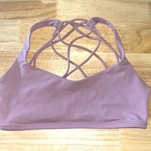 Lululemon Free to Be Wild Pink Sports Bra (no pads), Size 8